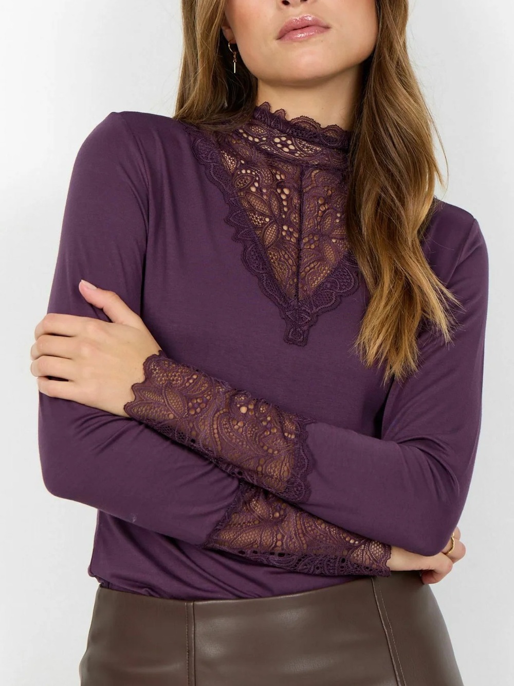 Soyaconcept SC-Marica 20 Plum Lace Top XS
